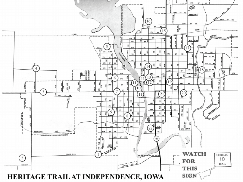 map of the heritage trail