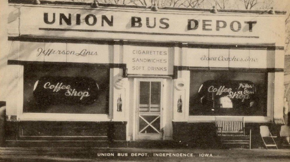 Union Bus Depot which is now Liberty Park across from the Wapsipinicon Mill