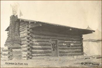 log cabin at the county fair