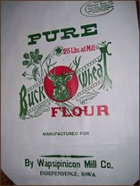 old buck wheat flour sack