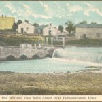 old mill and dam in 1850, indpendence, ia